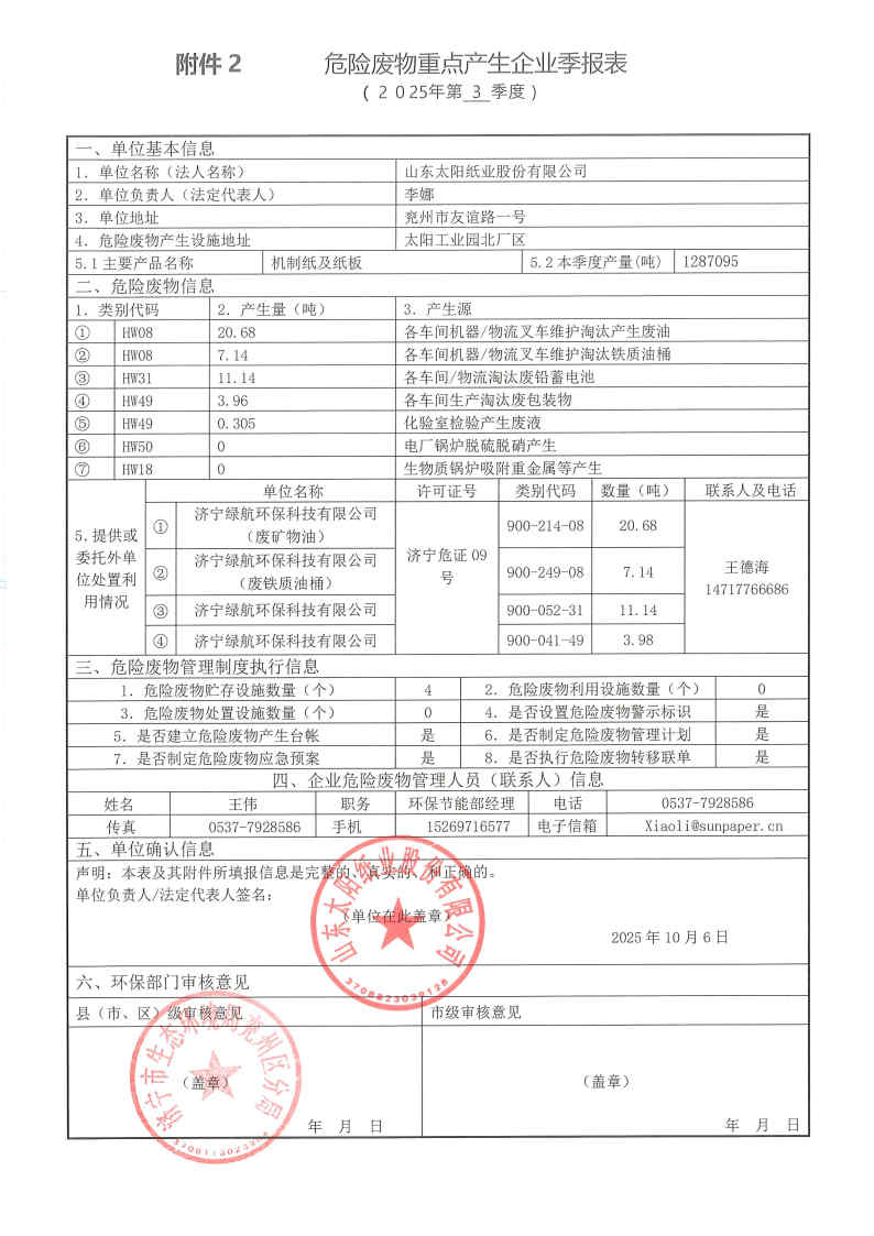 2025年ky体育官网入口危险废物第三季度报表.jpg
